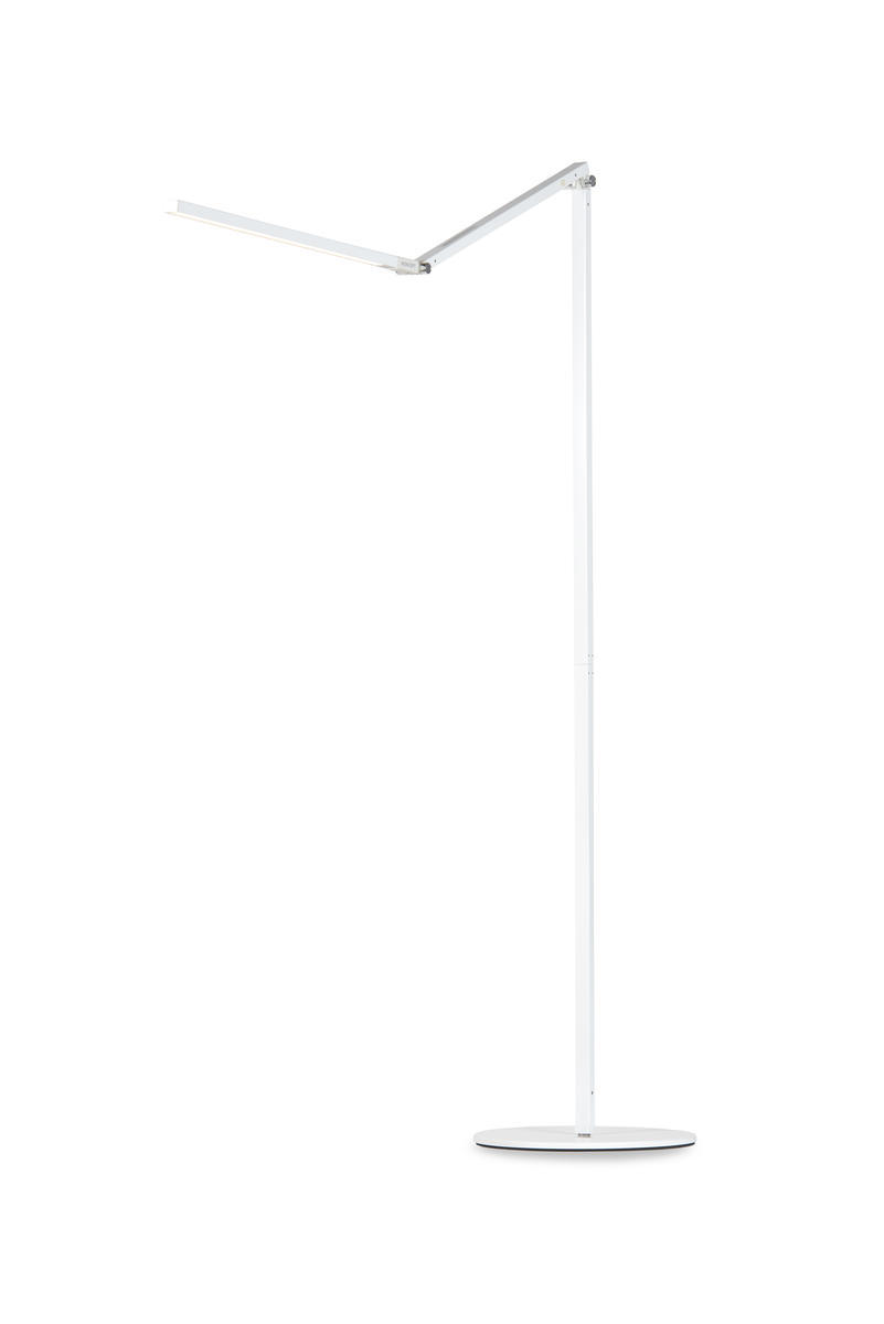 Z-Bar Floor Lamp (Warm Light; White)